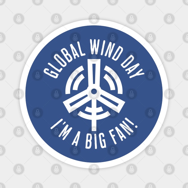 Global Wind Day Fan Pun Magnet by HolidayBug